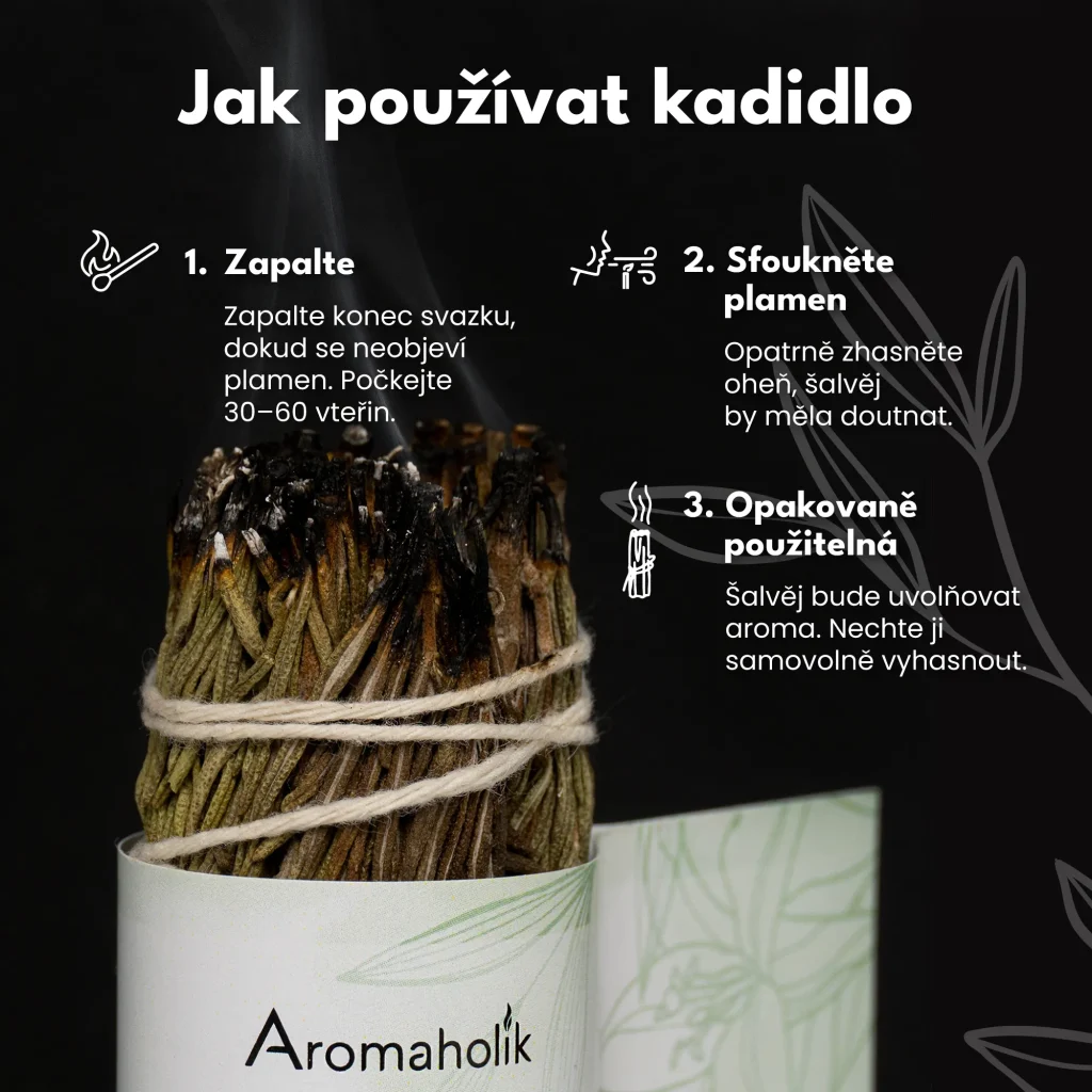 Kadidlo z Rozmarýnu (Svazek 10cm) do meditace